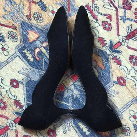 VTG Dolce by Pierre Black Duponie Kitten Heels Sz.9.5 - Picture 11 of 13